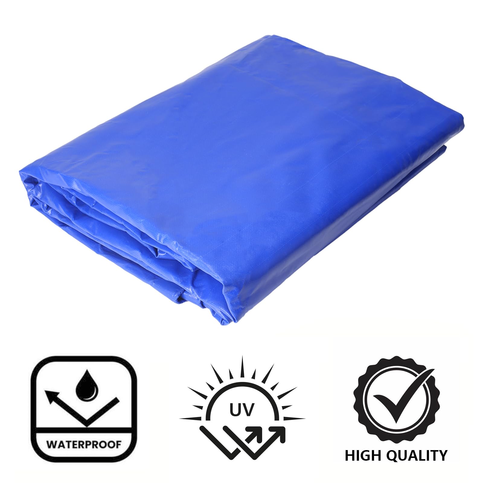 Telone Impermeabile per Esterno 3x5m PVC 420 g/m² Blu Telone Impermeabile con Occhielli e 10m Corda Telo per Auto Piscina Gazebo Mobili da Giardino Copertura Invernale