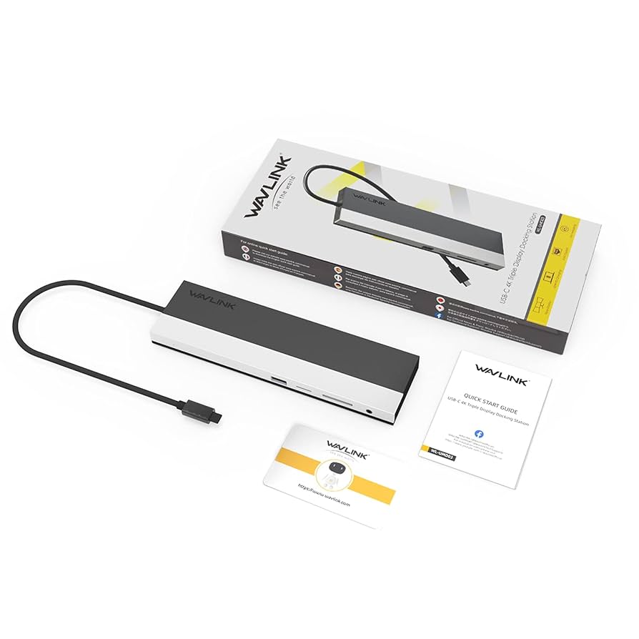 WAVLINK USB-C 4K トリプルディスプレイ ドッキングステーション Amazon | WAVLINK USB C ドック トリプルディスプレイ、7-in-1