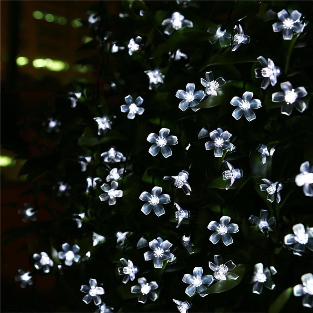 FANSU Solar Lichterkette Aussen, Lichterkette Außen Solar Wasserdicht, 8 Modi Solarlichterkette Outdoor Wetterfest für Balkon Garten Pavillon Terrasse Vorzelt (Weiß,32 m 300 Lichter)