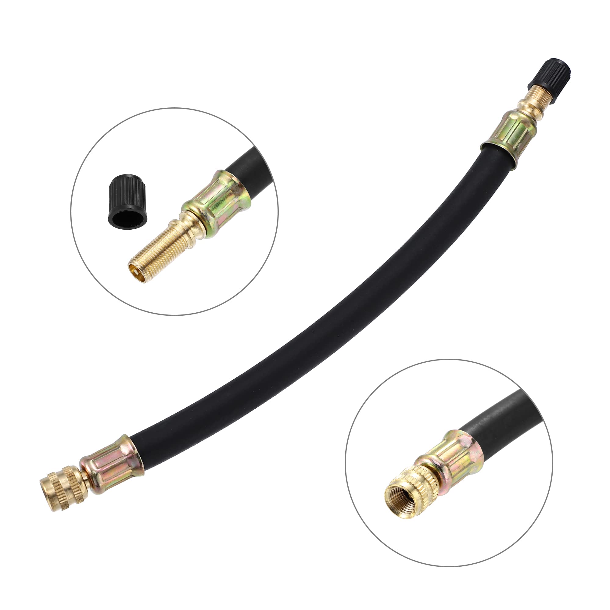 X AUTOHAUX 3pcs 160mm 6.30'' Tire Valve Stem Extension Inflator Extender Hose - View #5