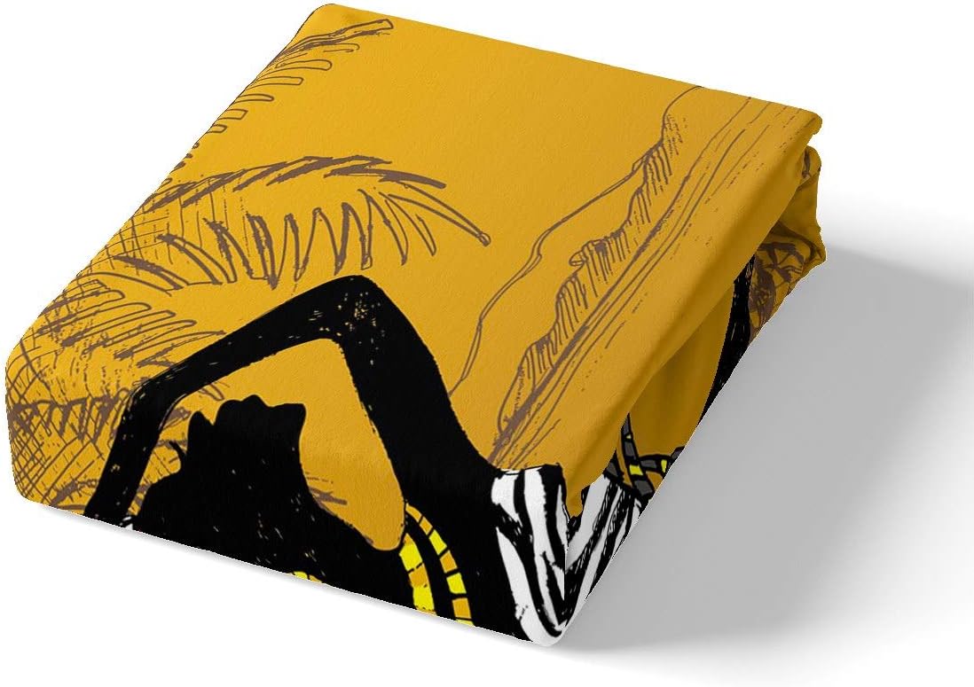 African Woman Themed Duvet Cover Brown African Pattern Bedding Set Ethnic Afro Giraffe Comforter Cover for Women Adults Room Decor Black Palm Tree Print Bedspread Cover King Size With 2 Pillow Case