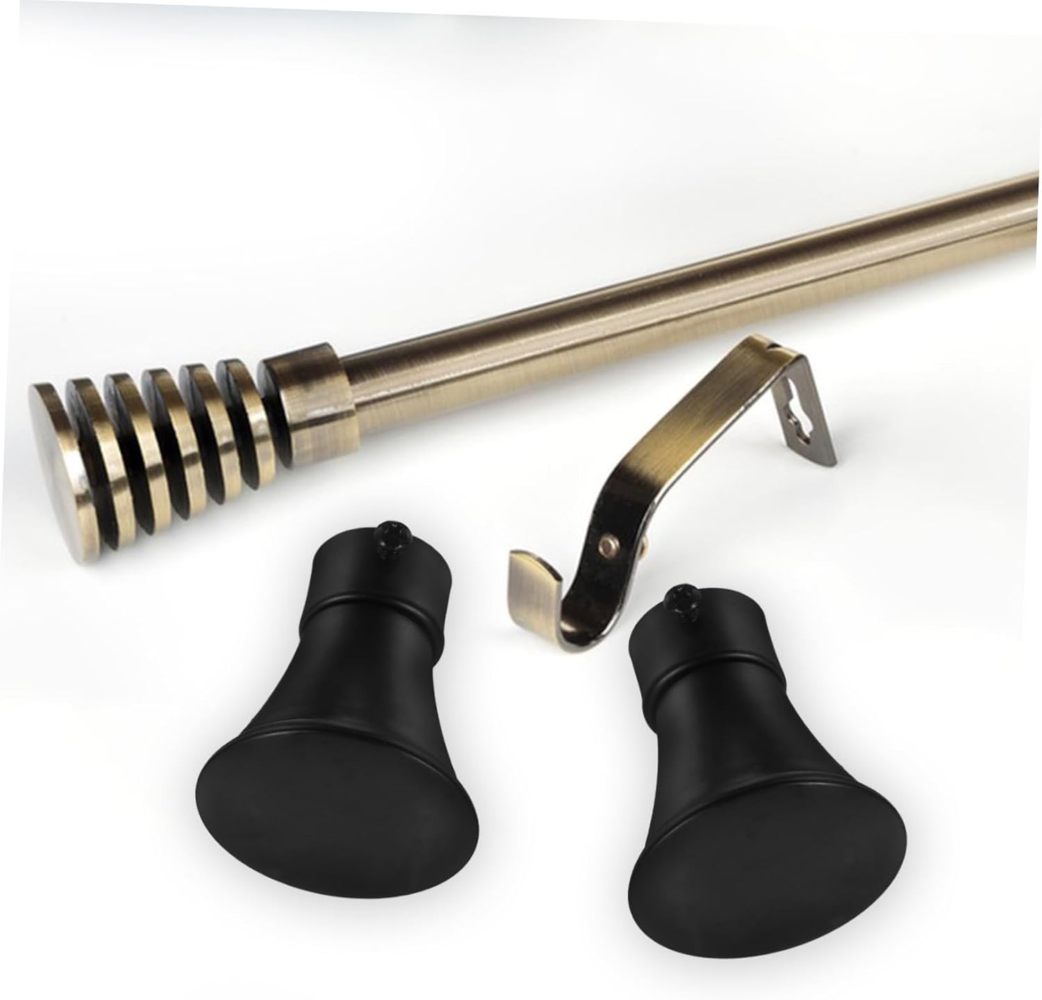 Hemobllo 2pcs Curtain Rod Finials Decorative Caps for Window Treatment Easy Installation Elegant Design for Home Decor to Curtain Rods