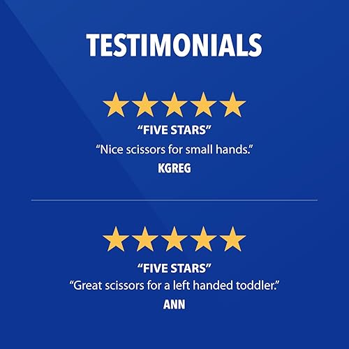 Miniatura 7 de Westcott Tijeras para niños de mango duro de 5 pulgadas, romas, colores surtidos, paquete de 2