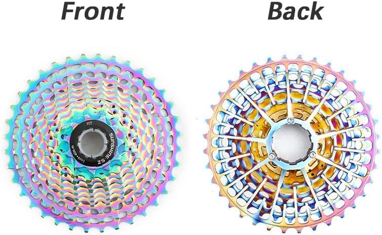 DJC Road Bike HG Freewheel Cassette 11s 12 Speed 11-28 32 34 36T Ultralight for HG Interface Sunshine-SZ Oilslick(Silver, 11s-11-34T)