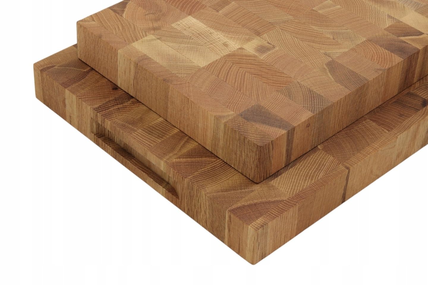ZESTAW DESKI do krojenia END GRAIN SZTORCOWE DĘBOWE olejowane 2szt solidne BLOK