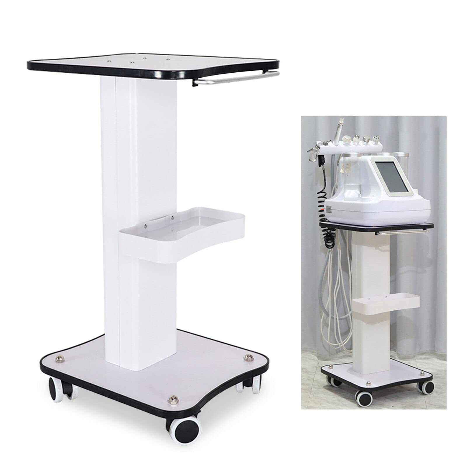 Carrello per salone di bellezza,Carrello per salone di bellezza portatile,con maniglie per il salone di immagazzinaggio,Portatile Ripiani di immagazzinaggio,Applicabile a Salone di Bellezza, Ospedale,