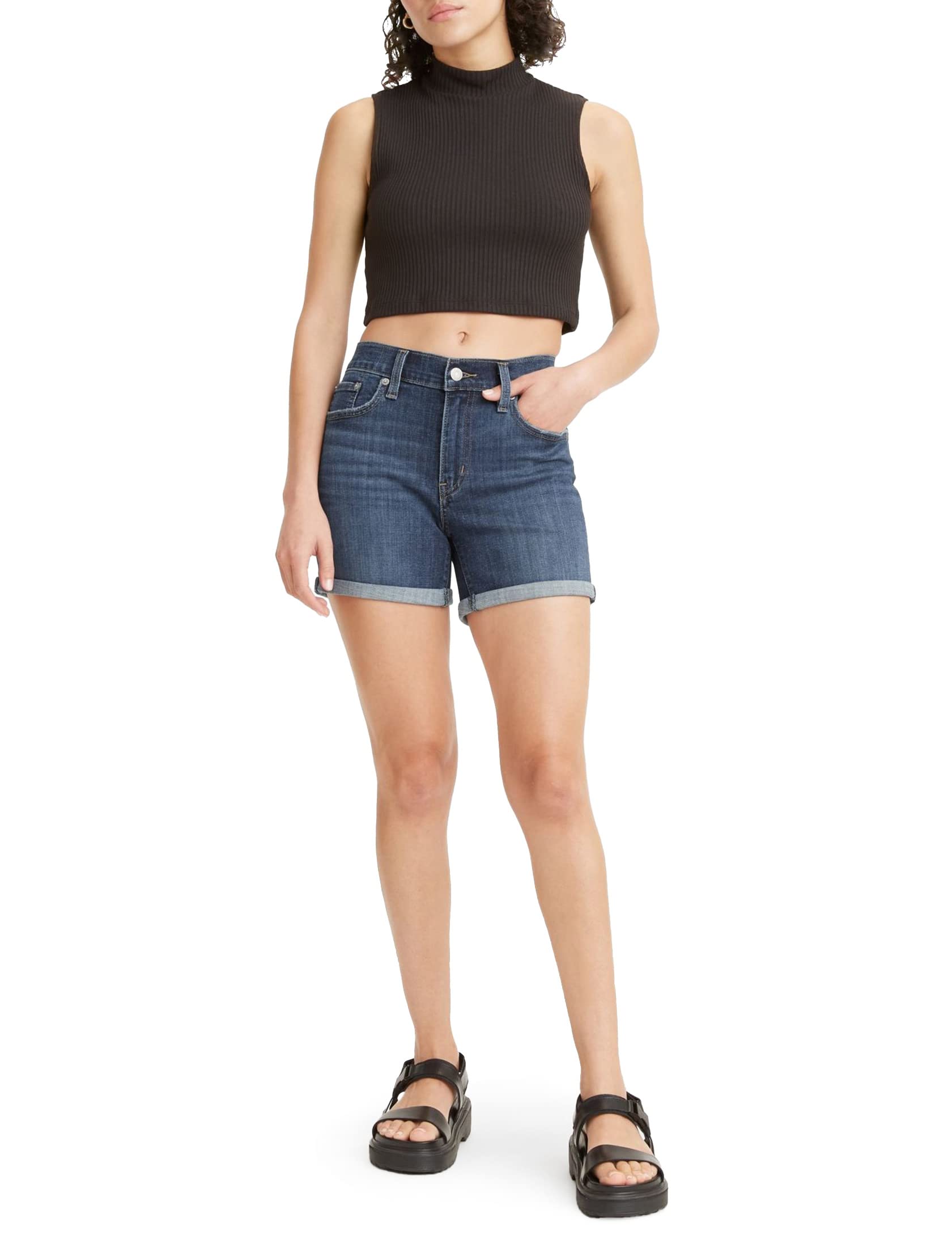 Levi's Mid Length Shorts Pantalones Cortos Vaqueros Mujer