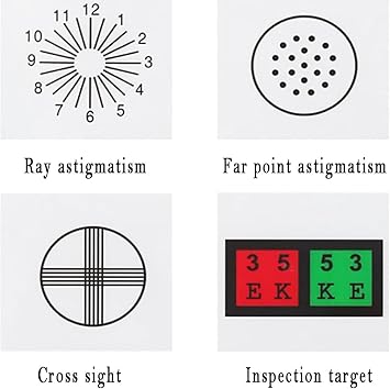 McbeAn LED Eye Chart Light Box, LED Vision Test Board, Adjustable Brightness, Working Distance 25cm, 2 Ways To Place, for Schools Clinics Optical Shops
