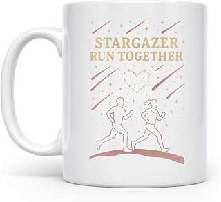 Meteor Shower Illustration - Active Partners - 11 oz White Ceramic Coffee Mug - Celestial Design