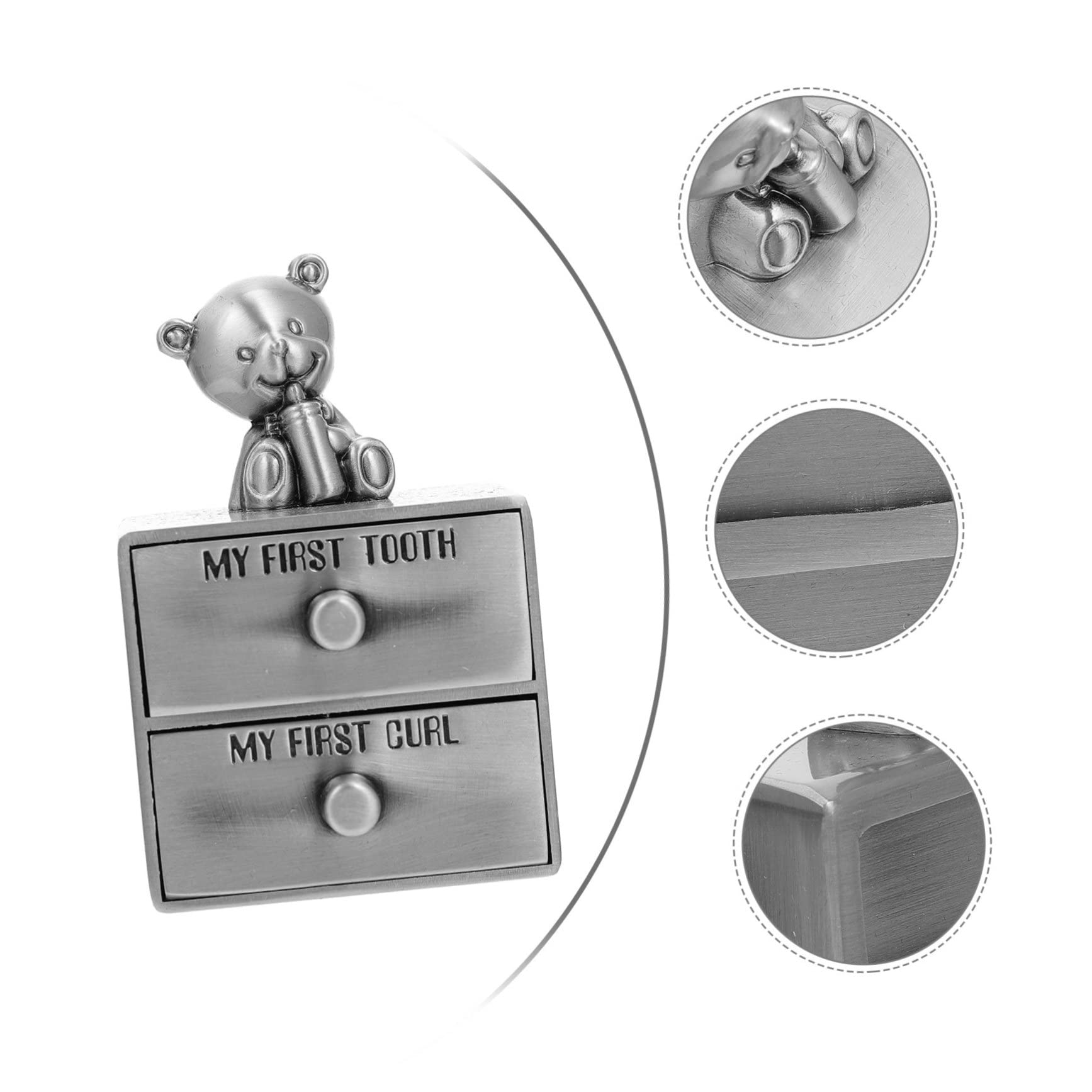 ORFOFE 1 Caja Caja De Recogida De De Leche Recuerdo De Bebe Contenedor Metálico Hada De Los Niño De La Almohada Bebé Cajón Aleación De Zinc Dental