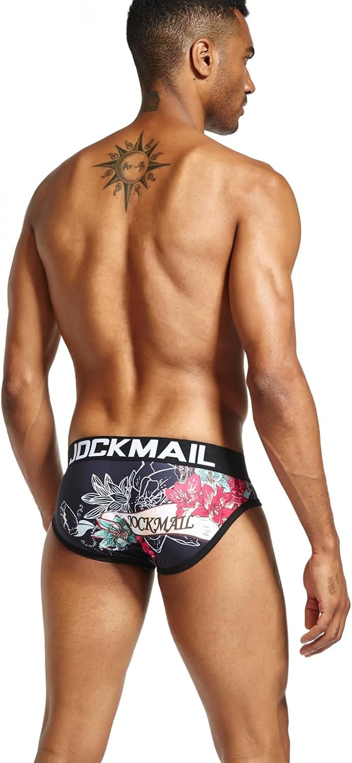 JOCKMAIL Men's Underwear Briefs Playful Printed briefs Ice Silk Sexy Low Waist Underwear - Image 6