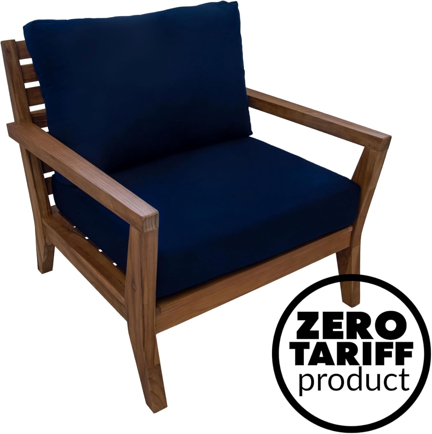Eddie Bauer Home Deep Seating Outdoor Lounge Cushion, Knife Edge, 24" X 26" X 5", Canvas Navy