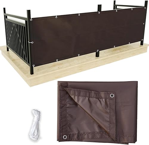 Miniatura 8 de Abrotain Toldo de tela para el sol, persianas de 6 pies 6 pulgadas x 6 pies 6 pulgadas, 80% de tela para bloquear el viento, pantalla de privacidad