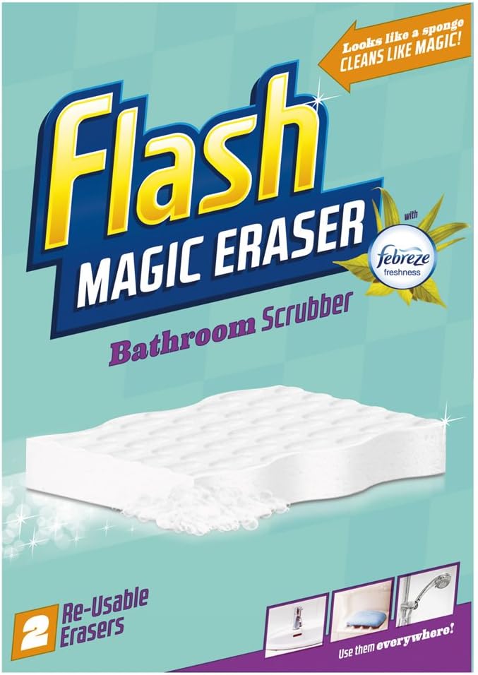 Flash Magic Eraser Household Cleaner Bathroom 2 per pack