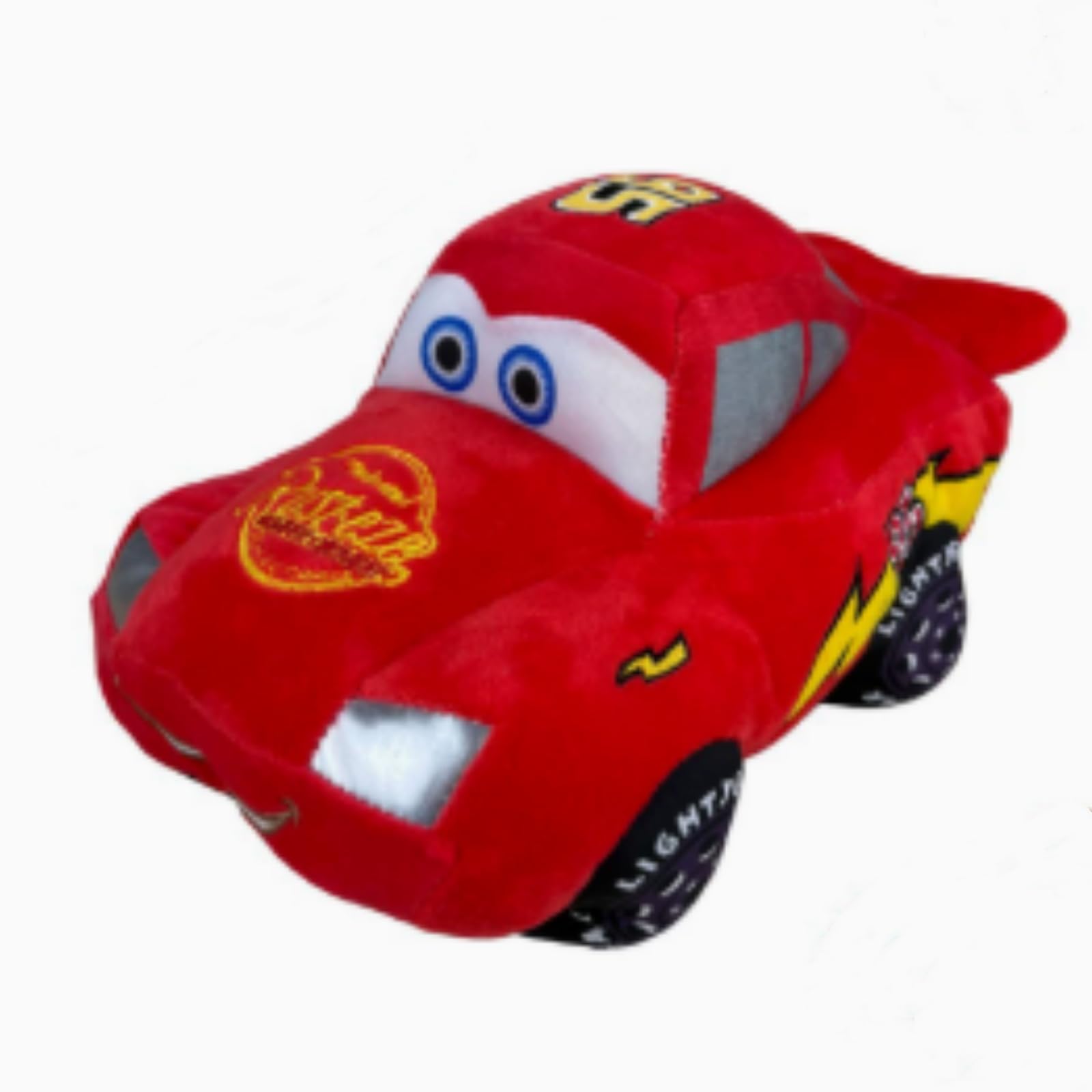 Tikwisdom Lightning McQueen Plush Medium Soft Toy for Kids, 25cm Car Plush Toy, Car Shaped Plush Pillow, Filled Car Plush Pillow, Big Gift for Kids Birthday Party