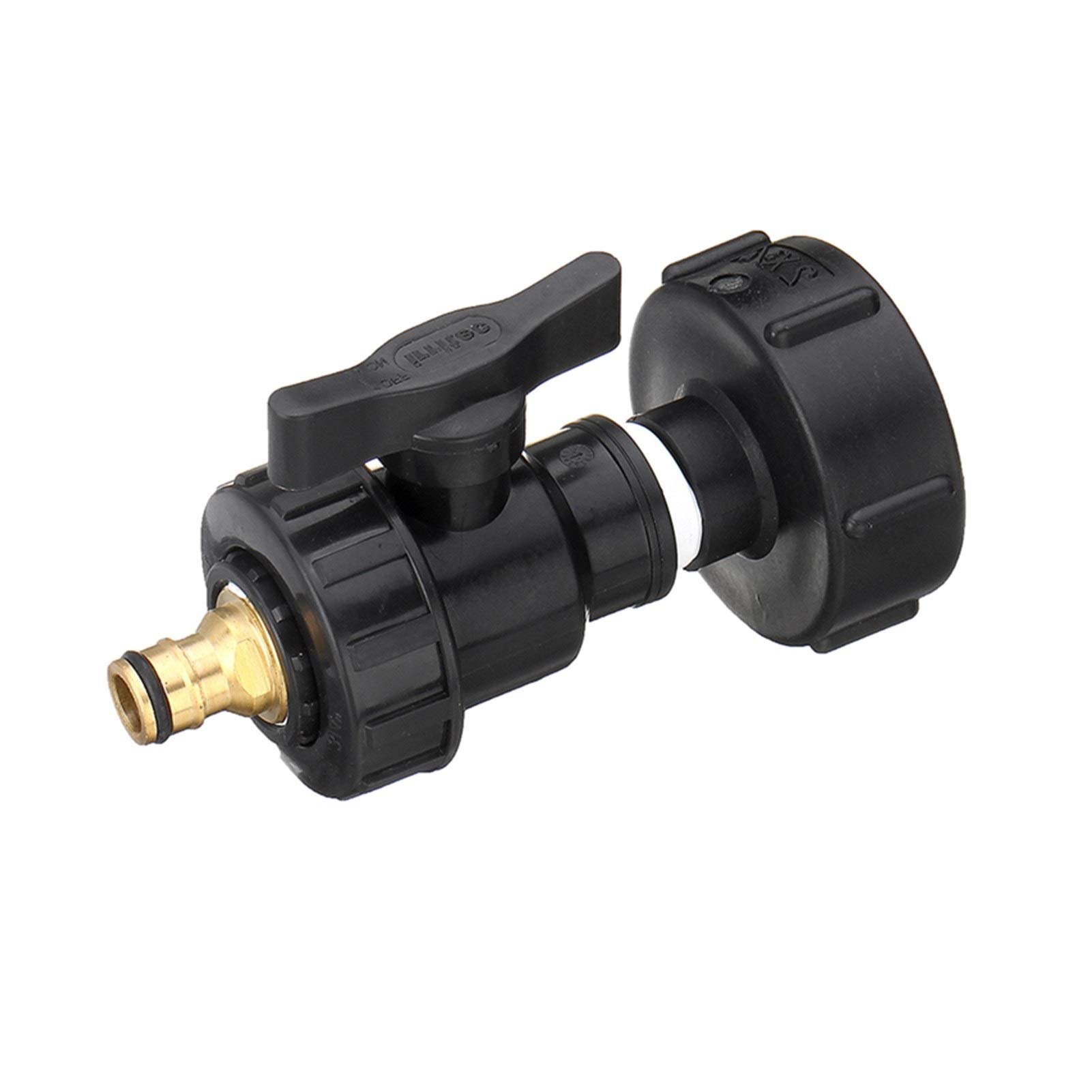 4 Adattatori Per Tubo Da Giardino Da 1'' - Raccordo In Plastica Per Serbatoio IBC 1000L, Filettatura 60 Mm - 3