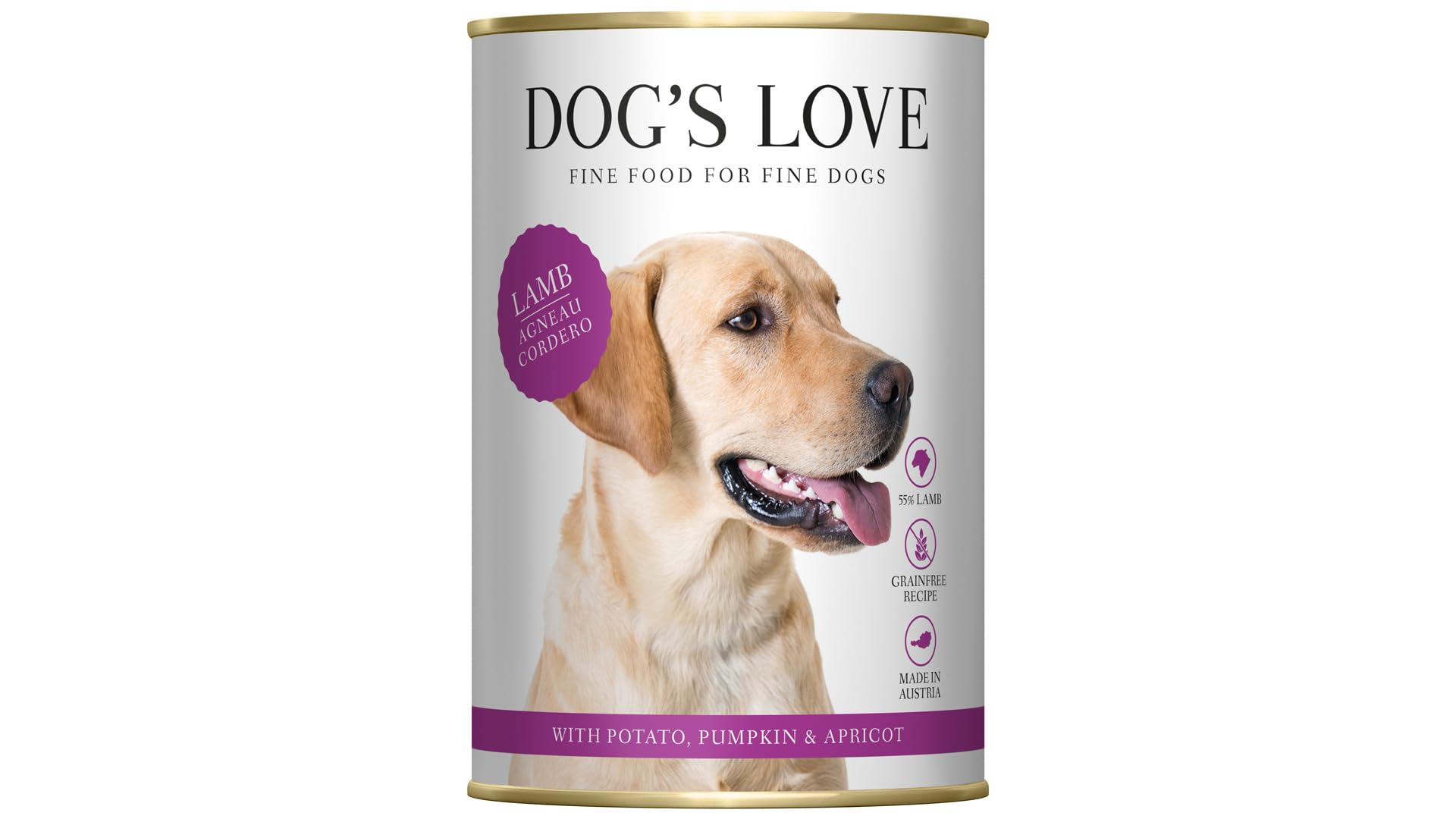 DOG'S LOVE Classic Agneau Lot de 6 (6 x 400 g)