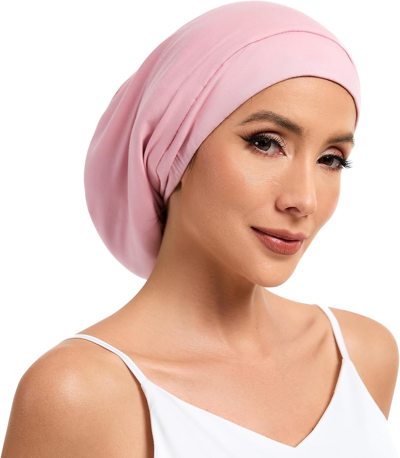 Mulberry Silk Bonnet for Sleeping Women Adjustable Hair Wrap for Sleep | Soft Night Cap, Slouchy Beanie Hat for Curly Hair