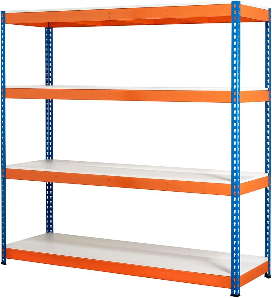 Extra Heavy Duty Melamine Racking Shelving Unit 2200mm H x 1800mm W x
