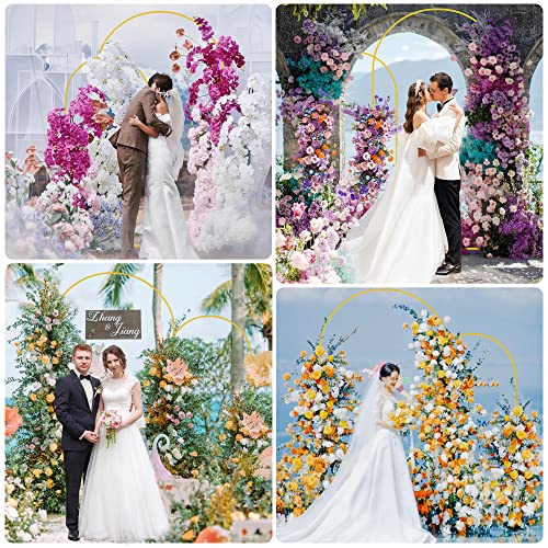 Fomcet Metal Arch Backdrop Stand Set Of 2 Gold Wedding Arch Stand 7.2Ft & 6Ft Arched Backdrop Frame For Birthday Party Baby Shower Graduation Ceremony Decoration #TOP5