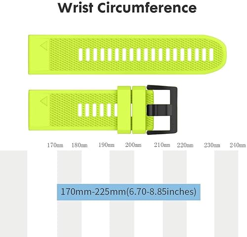 Vista 117 de NotoCity Compatible Fenix Band 26mm Width Soft Silicone Watch Strap for Fenix 5X Plus, 6X, 6X Pro, 3, 3 HR, Descent MK1, D2 Delta PX, D2 Charlie, 8
