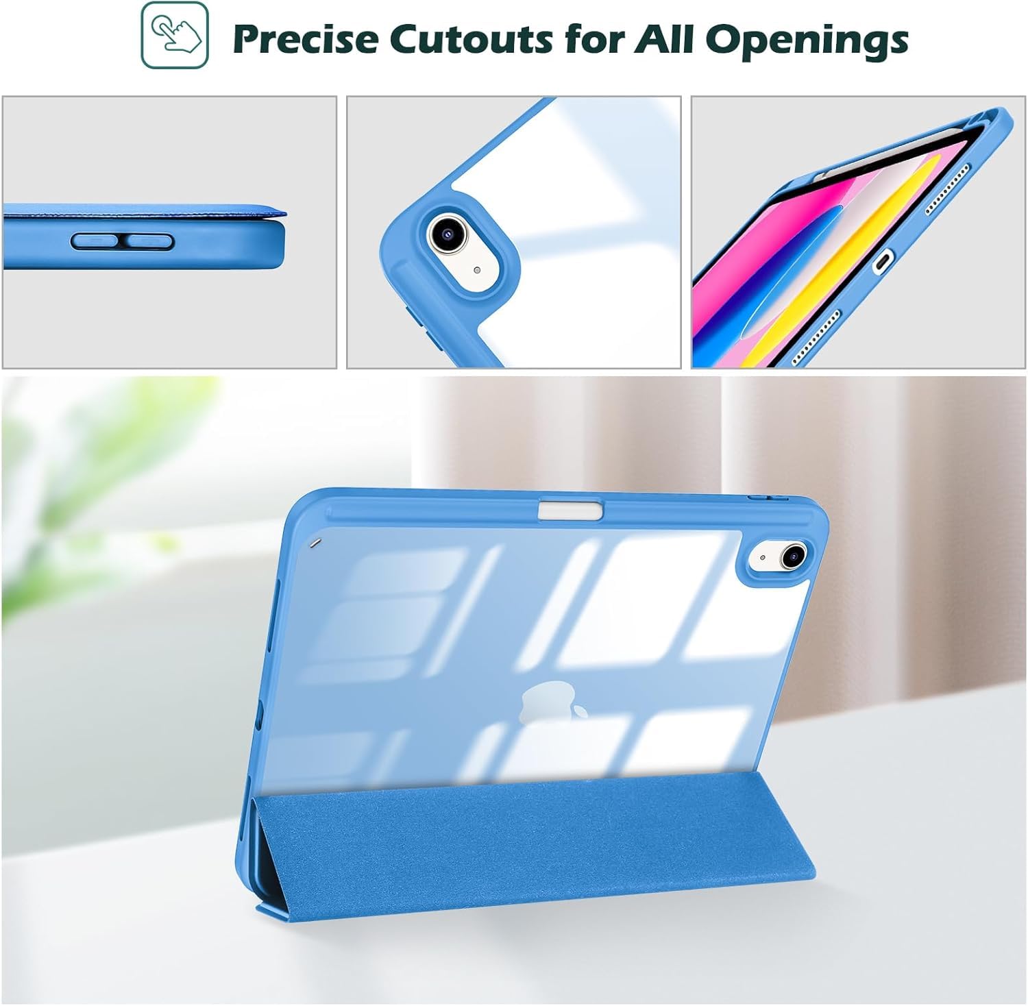 for iPad (A16) 11th Generation 11 Inch Case with Pencil Holder