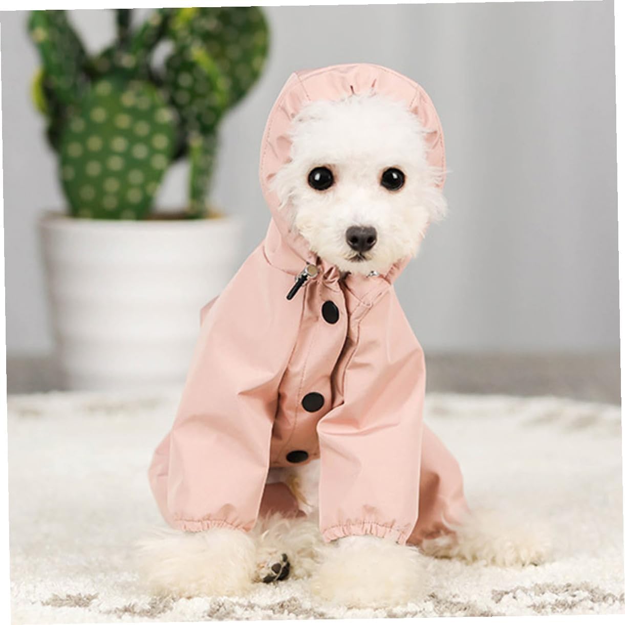 Waterproof Reflective Pet Raincoat Puppy Dog Four-Legged Clothes Pink XL Breathable Weather-Resistant Dog Waterproof Coat for Outdoor Use