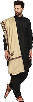 SWI WITH LABELMen's Kashmiri Embroidered Wool Shawl