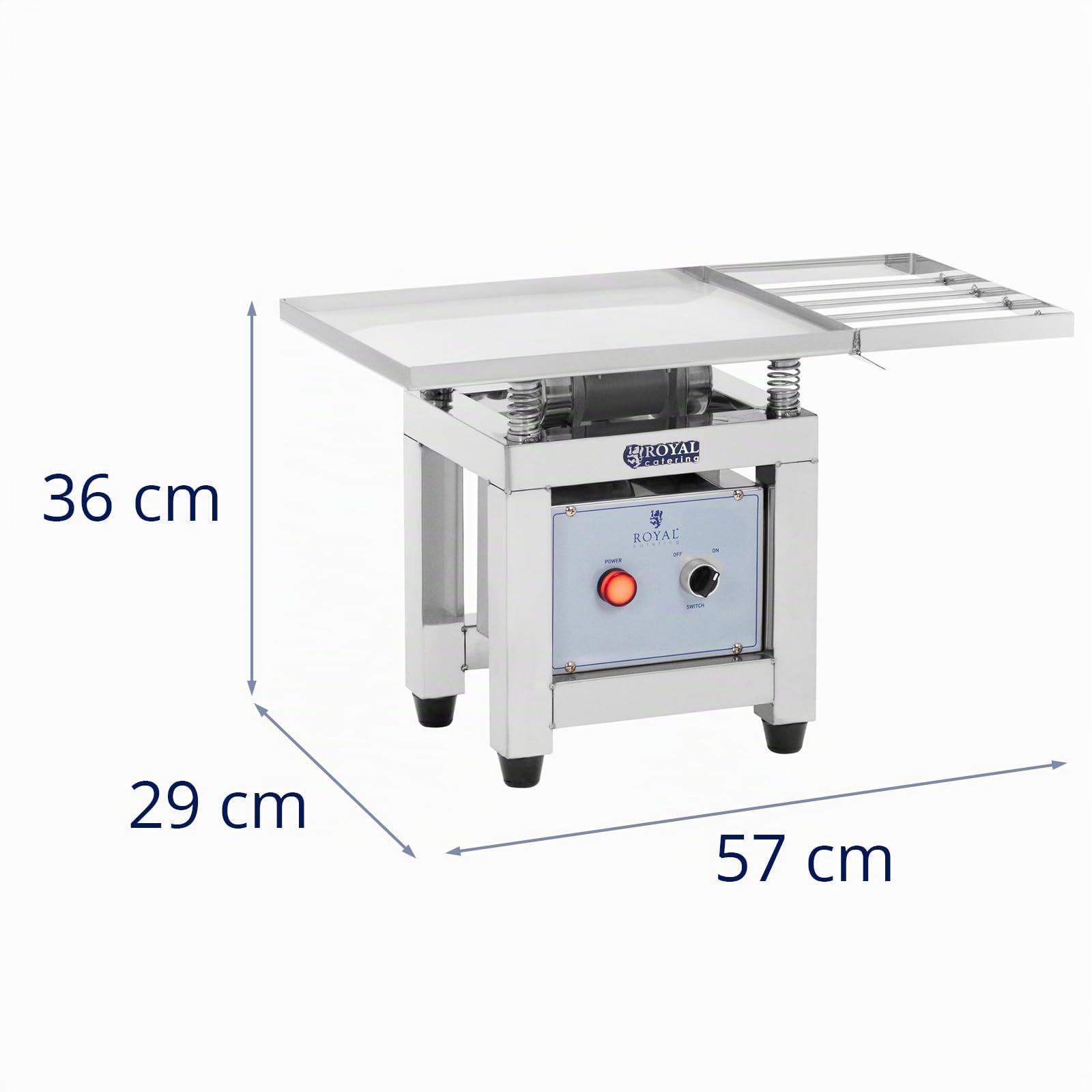 Royal Catering RC-CMM02 Table vibrante chocolat Acier inoxydable 30 W Tempérage du chocolat