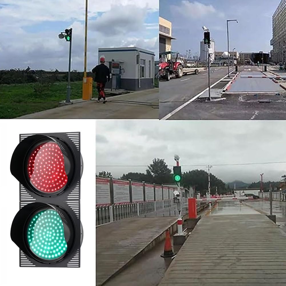 Sygnalizacja świetlna LED, sygnalizacja świetlna LED 200 mm - Przemysłowa kontrola ruchu, wytrzymała obudowa PC, montaż poziomy/pionowy, idealny do fabryk, warsztatów i magazynów