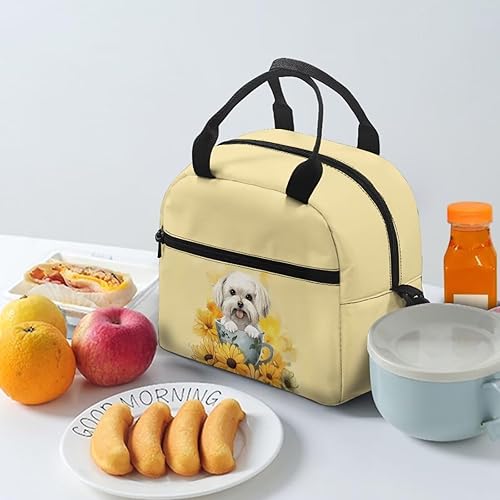 Vista 79 de doginthehole Bolsa de almuerzo portátil de teñido anudado azul, bolsa de almuerzo, organizador reutilizable, hielera para adultos, al aire libre