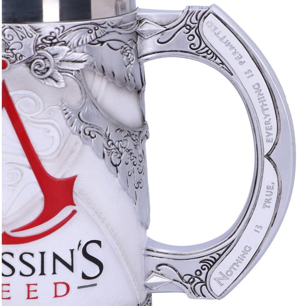 Nemesis Now Video Game Merch Tankard, Hand-Painted Resin Beer Mug, Stainless Steel Removable Insert, Gamer Gifts, 15.5cm - Assassin's Creed The Creed