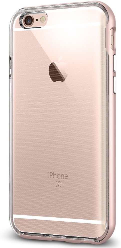iPhone 6s Case, Spigen [Neo Hybrid EX] PREMIUM BUMPER [Rose Gold] Clear TPU / PC Frame Slim Dual Layer Premium Case for iPhone 6 (2014) / 6s (2015) - Rose Gold (SGP11725)