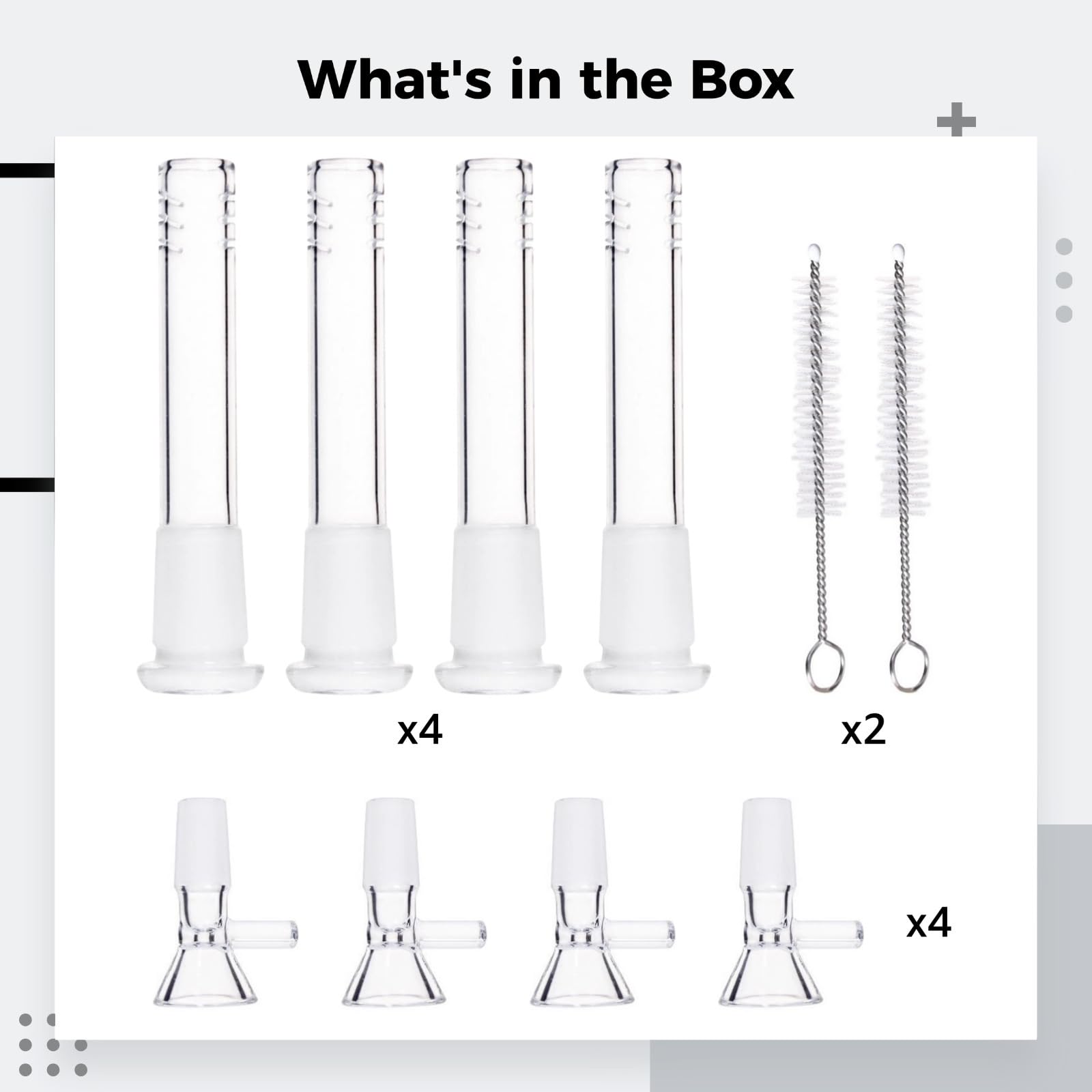 Kit adaptateur de laboratoire en verre, kit mini tube, verre borosilicate fileté de 14 mm avec brosses et entonnoirs, chimie, distillation, filtration, équipement de laboratoire, 1 ensemble
