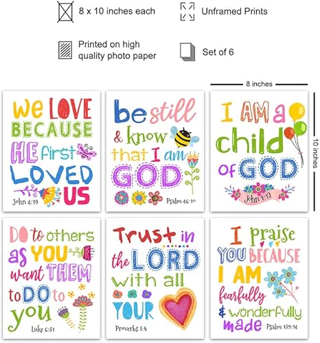 Miniatura 2 de Bible Verse Wall Decor - Christian Wall Decor - Religious Art - Scripture Art - Psalms, Proverbs - Spiritual Inspirational Christian Gifts for Women