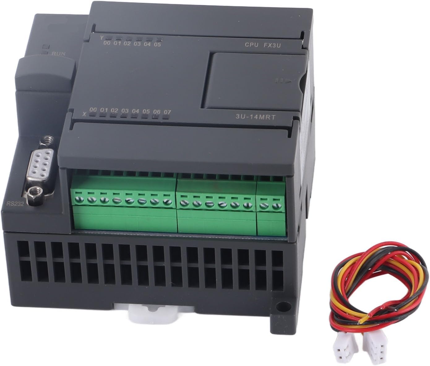 DC24V PLC Industrial Control Board Programmable Logic Controller FX3U-14MT 8 Input 6 Output with Analog RS485