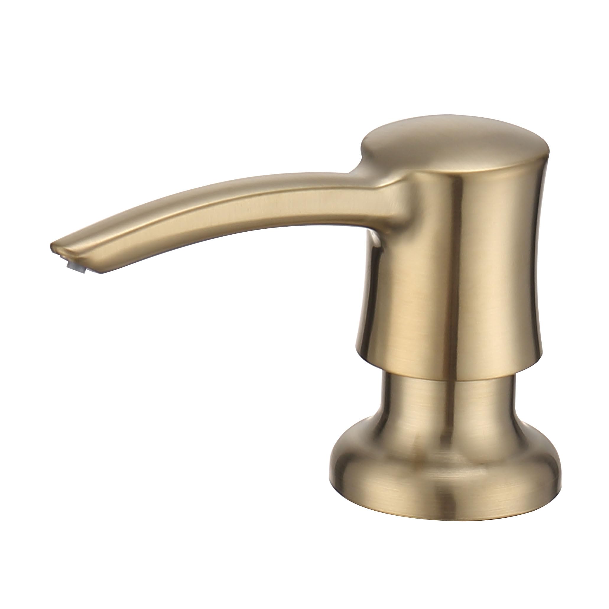 Dispensador de jabón integrado para fregadero, dorado, cabezal de bomba ABS, recambio desde la parte superior, dispensador de jabón de manos para cocina