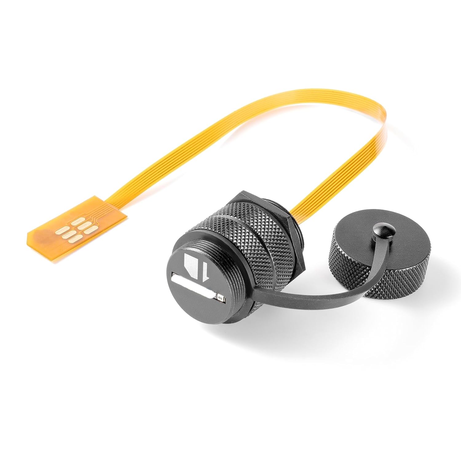 IP67 Waterproof Mini SIM Card Extension Cable 2FF Panel Mount Male to Female Flex Extender FPC Cable Outdoor Mini SIM Card Holder Adapter for Vehicle GPS Terminals, IoT M2M Devices(0.2M)