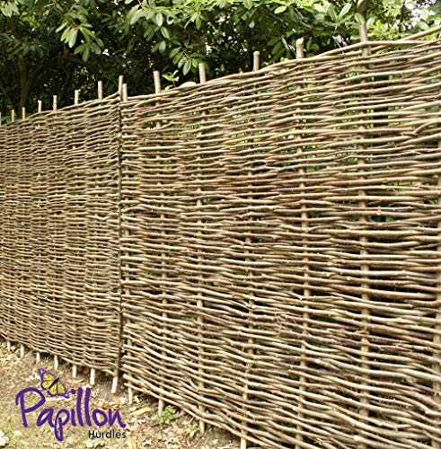 Papillon Premium Hazel Hurdle Woven Wattle Garden Fence Panel Fencing Panels 1.8m x 1.8m (6ft x 6ft)