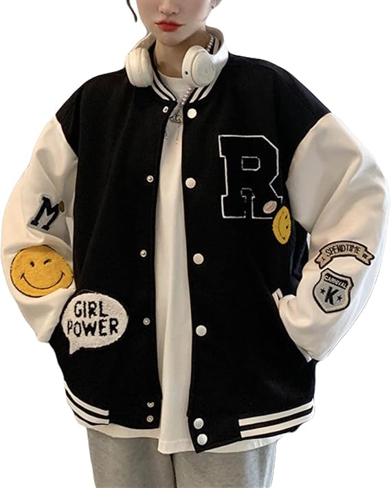 Amazon Co Jp ジャンパー スタジャン レディース ジャケット アウター ブルゾン 野球服 アウトドア 防寒 防風 保温 おしゃれ 通勤 通学 大きいサイズ ブラック Free Size ファッション Amazon Co Jp ジャンパー スタジャン レディース ジャケット アウター ブルゾン 野球服 アウトドア 防寒 防風 保温 おしゃれ 通勤 通学 大きいサイズ ブラック Free Size ファッション