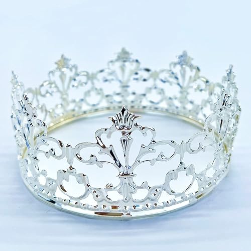 Decoración vintage para tartas de princesa para niños y niñas, decoración de pasteles para bodas, color plateado