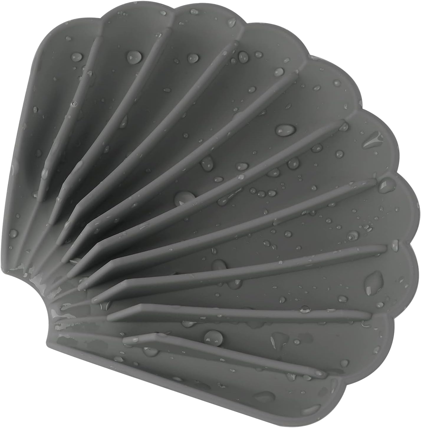 6 Pcs Soap Dishes with Drain, Shell Shape Silicone Self Draining Soap Tray Bar Soap Holder for Bathroom Shower Kitchen image 3