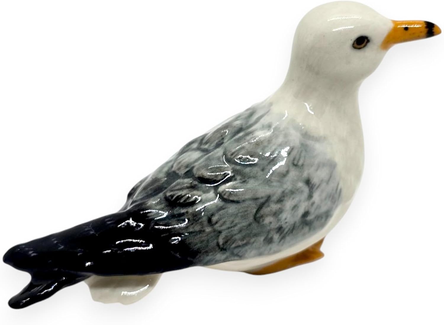WitnyStore Bundle Tiny 3¾" Seagull Gull Sea Bird and Egg Figurine - Miniature Hand Made Ceramic Birds Aves Colorful Porcelain Feathered Animals Cute Decorative Collectible Décor Gifts image 5