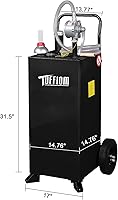 Vista 7 de TUFFIOM Carrito de gas combustible de 30 galones con ruedas y bomba de sifón manual, tanque de almacenamiento de transferencia de combustible diésel