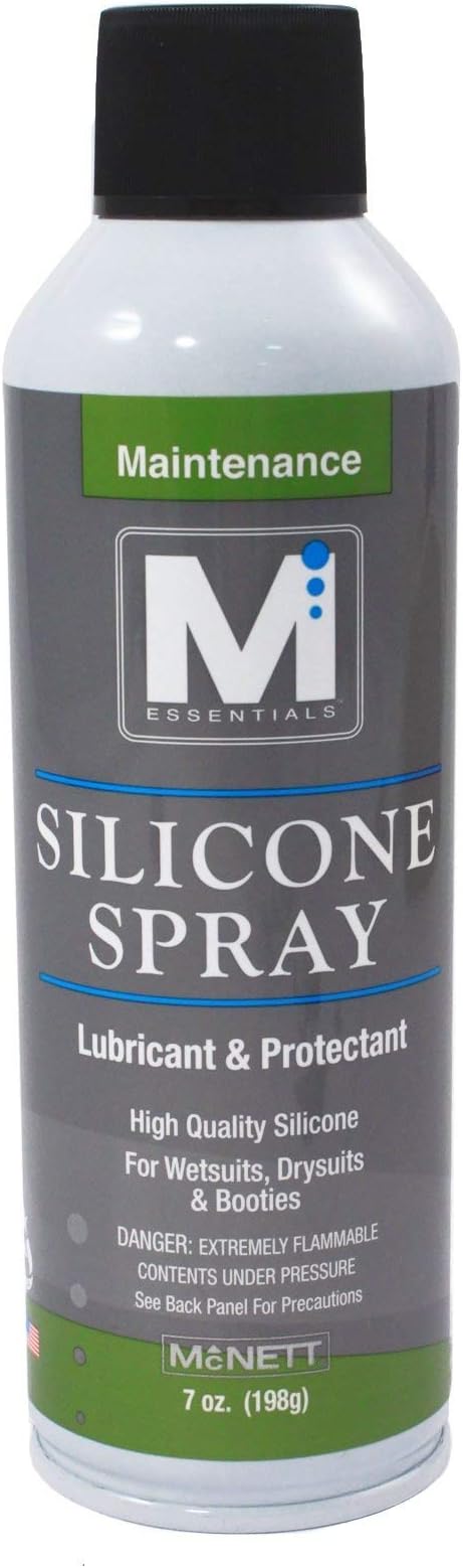 GEAR AID Silicone Lubricant Spray for for Neoprene, Wetsuits, and Dive Gear, 7 oz