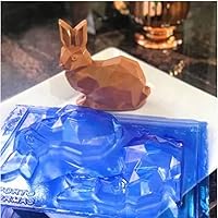 Vista 2 de Molde de chocolate especial de conejo de diamante 3 capas