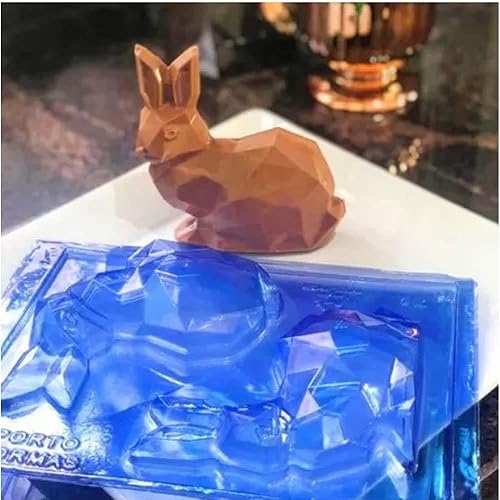Miniatura 2 de Molde de chocolate especial de conejo de diamante 3 capas