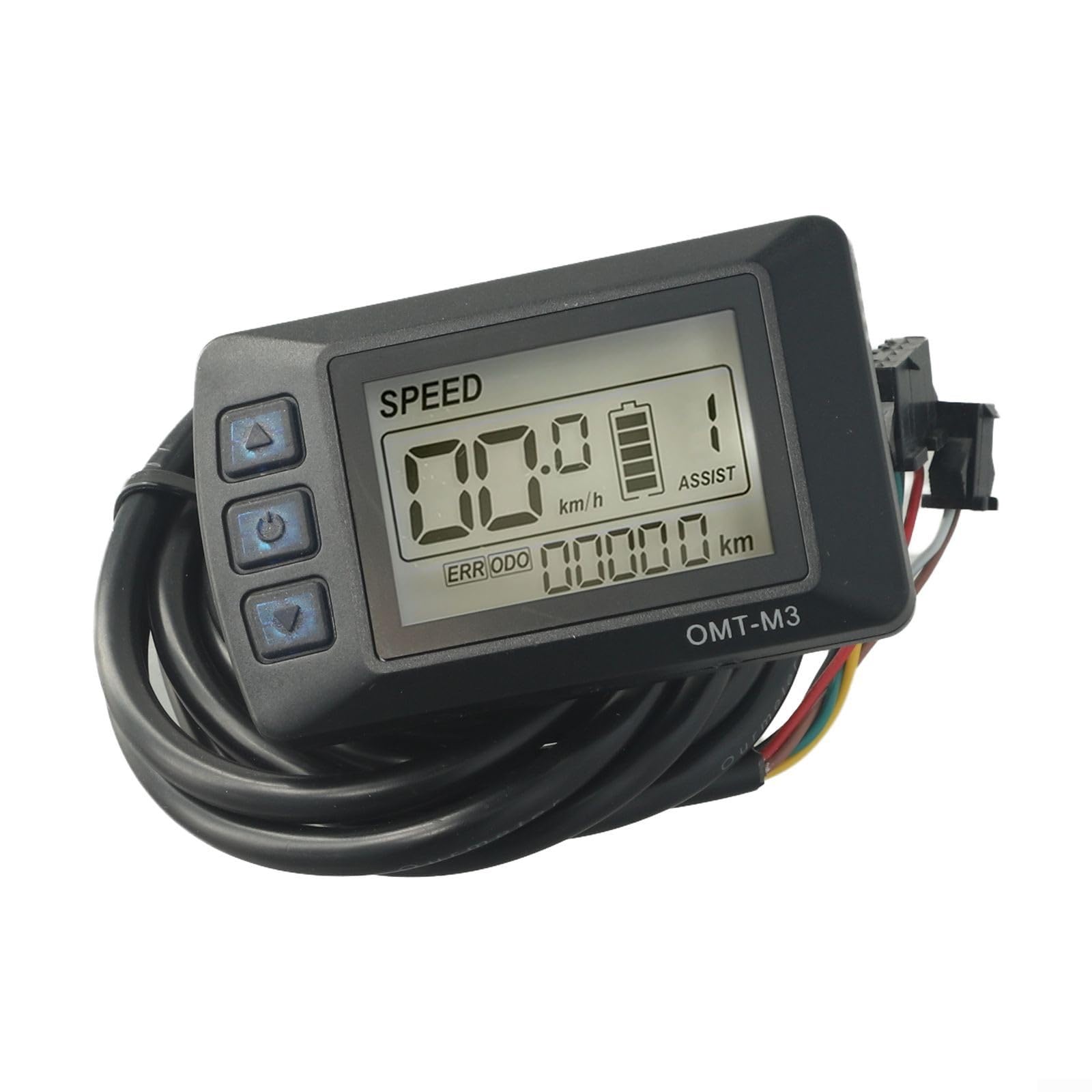 Pannello display LCD OMT per bici elettrica M3, 36 V/48 V, compatibile con indicatori di velocità, distanza e livello della batteria