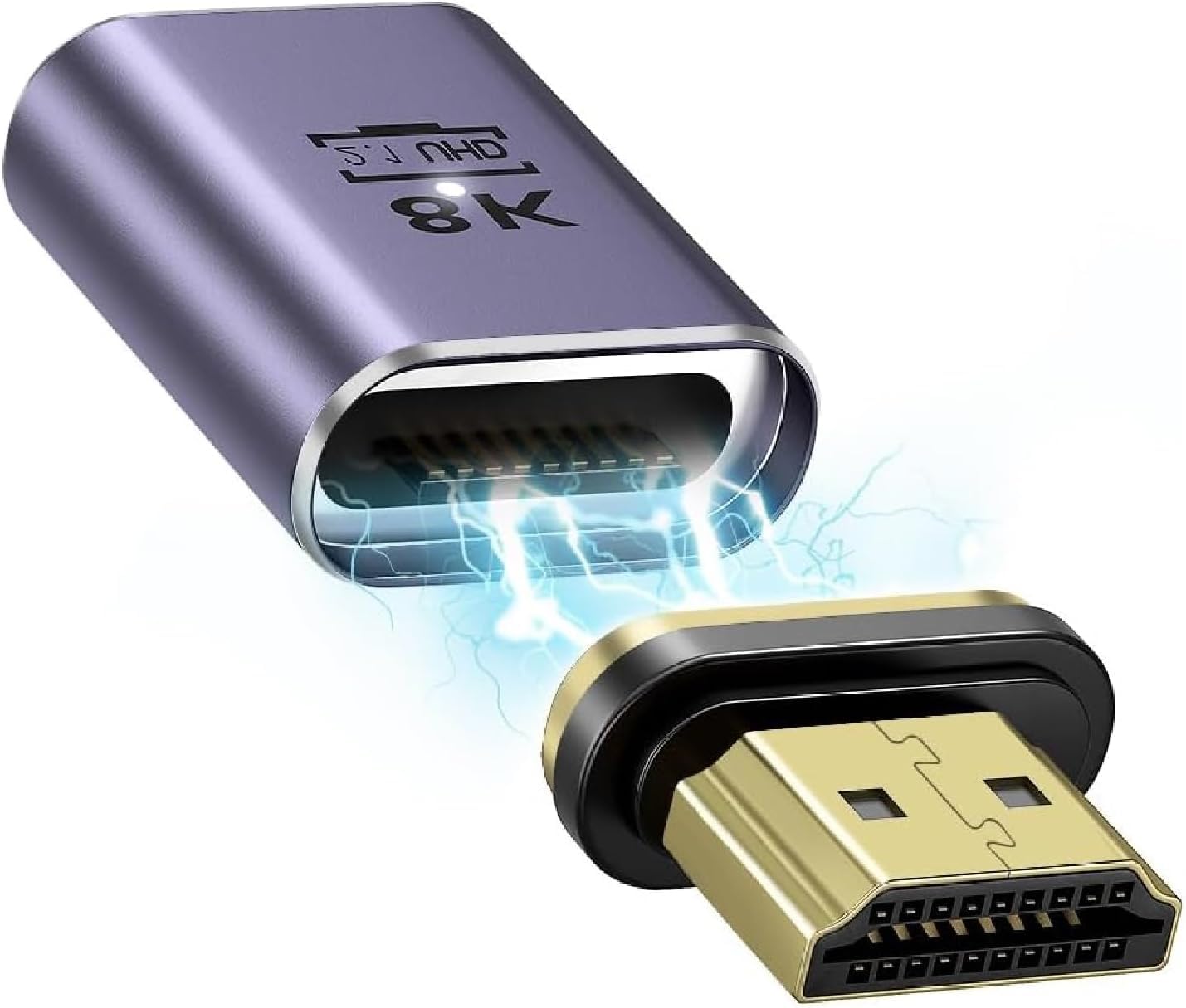 Tobo HDMI Magnetic Adapter, 8K@60Hz HDMI 2.1 Female to Male Adapter Connector, Support 8K@60Hz/4K@120Hz 48Gbps UHD 2160P 1080P 3D, HDR, ARC for Laptop