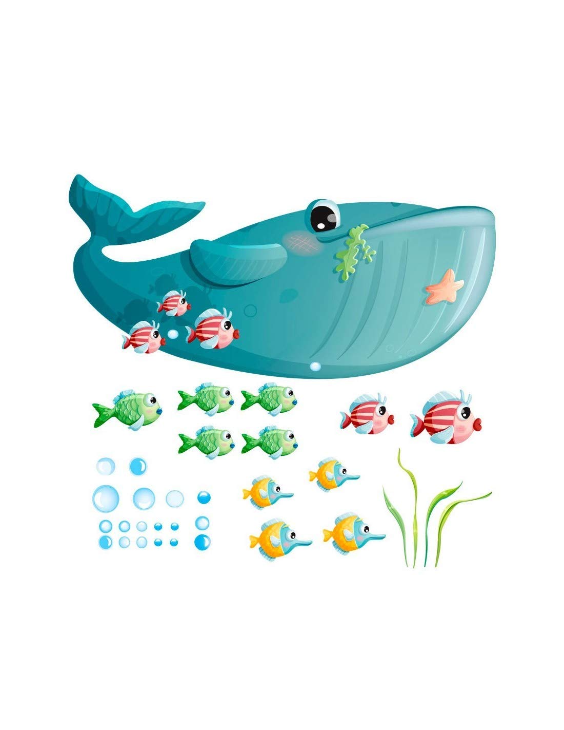 Stickers mer frise baleine pour éveiller les rêves de vos petits explorateurs